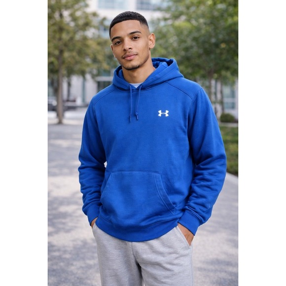 Under Armour Blue Hoodie Men's MEDIUM - Picture 6 of 6